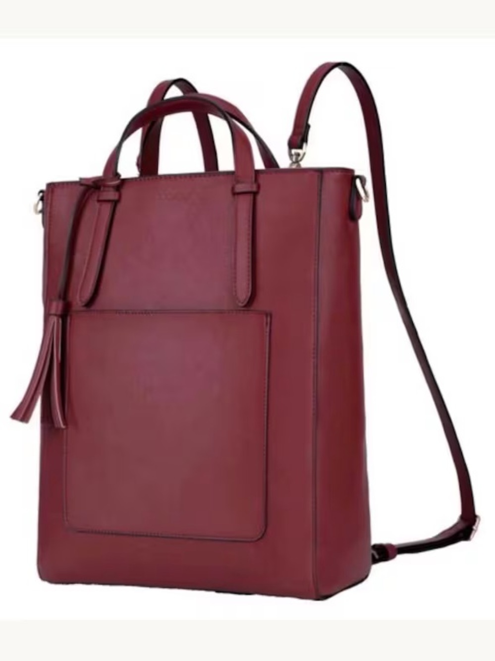 ECOSUSI 3 in 1 convertible tote backpack laptop bag vegan leather satchel work
